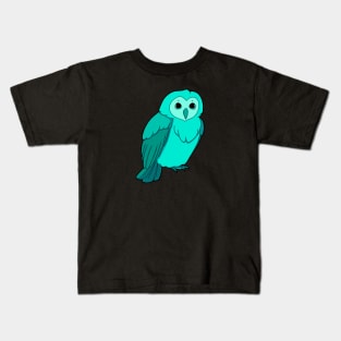 Seafoam Owl Kids T-Shirt